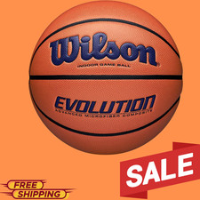 Wilson Evolution Basketball 29.5  Official Indoor Game Ball Black Composite Leat