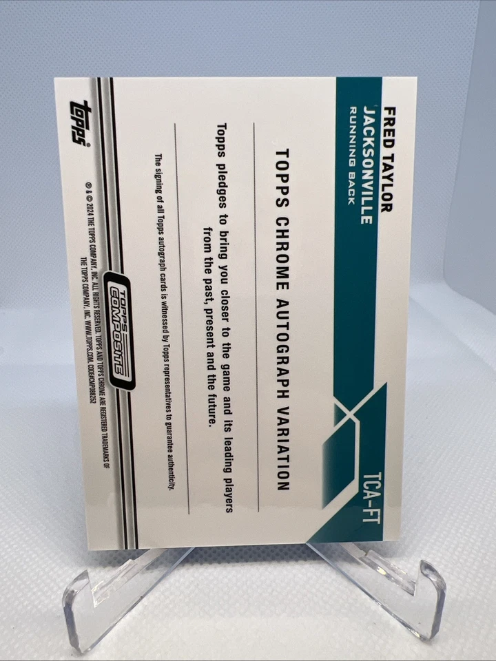 2023 Topps Composite #TCA-FT Fred Taylor Topps Chrome Auto Purple Ref #/175 - Image 2 of 2