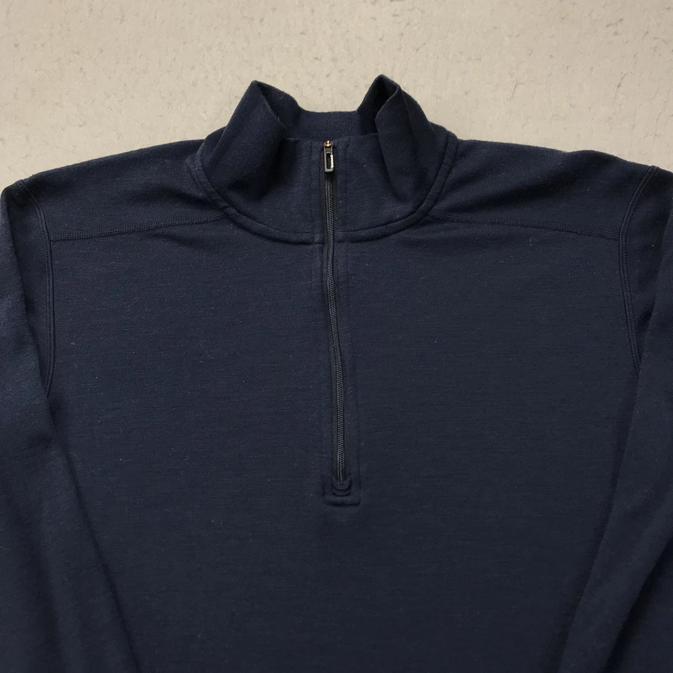Smartwool куртка мужская маленький синий Merino 250 1/4 четверть молнии пуловер Activewear - Изображение 2 из 4