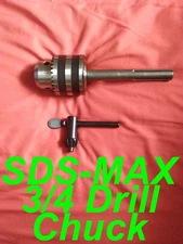 SDS-Max 3/4" Drill Chuck Adapter / Bosch Milwaukee Dewalt Bauer VEVOR Hitachi