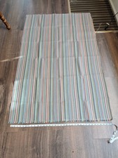 1 yard woven upholstery remnant striped multicolor polyester