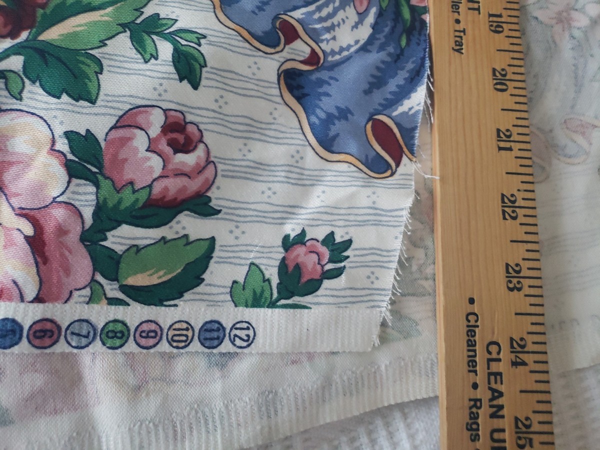 Vintage Floral Chintz Fabric 56” Wide X 34