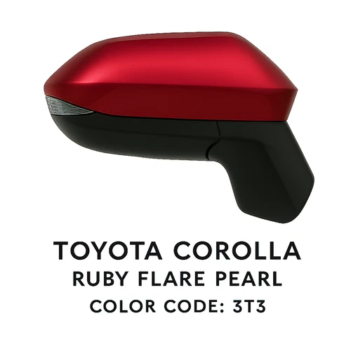 NEW RED Mirror fits 22-25 COROLLA SEDAN Passenger RH Blind Spot Turn Signal