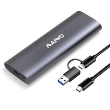 M.2 NVMe SSD Enclosure USB 3.1 Gen 2 Adapter Case, 10Gbps, 8TB Capacity
