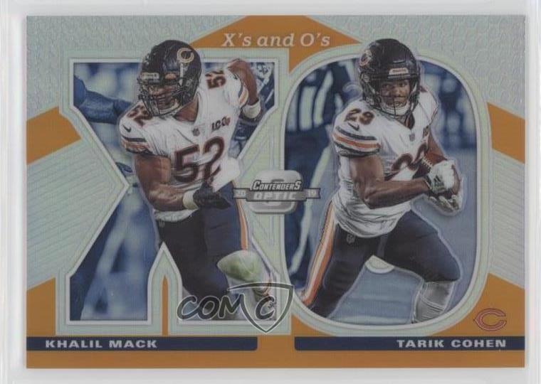 2019 Contenders Optic Xs and Os Orange Prizm 41/50 Khalil Mack Tarik Cohen 7ka