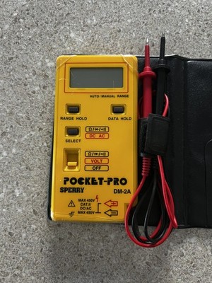 Vintage Digital Multimeter Model DM-2A Yellow Pocket Pro Sperry
