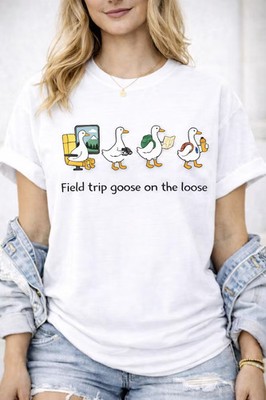 Funny Goose Comfort Tee Field Trip Goose On Animal Lover Farm Gift