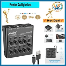 MAMX3 8-Channel Audio Mixer 5V Low Noise Line Mixer for Small Clubs Bars