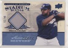 2008 A Piece of History Stadium Scenes Blue Jerseys 4/25 Prince Fielder 7xr