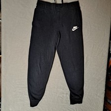 Nike Pants Girls Youth Lg Black Fleece Jogger Sweatpants Athletic Nike  Logo