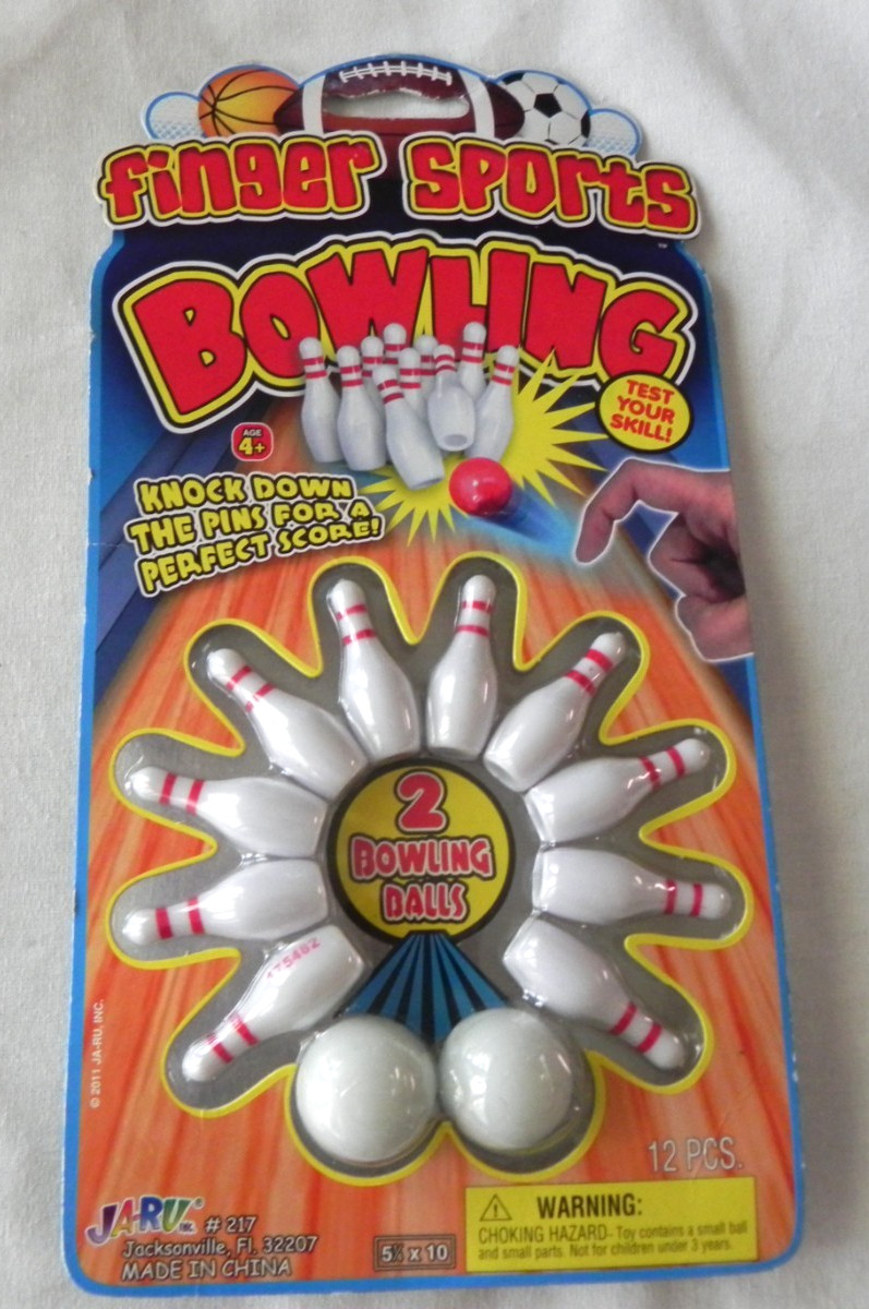 Finger Sports Bowling By Jaru Tabletop Game 10 pins 2 bowlin