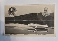 Vintage Postcard of Bluebird II With Record Breakers Duncan and Malcolm Campbell