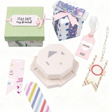 4-in-1 Tag Punch for Paper Crafts, Oval Fish Eye Hole, Dovetail Bevelled ...