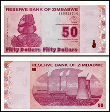 Zimbabwe 50 Dollars, 2009, P-96, UNC