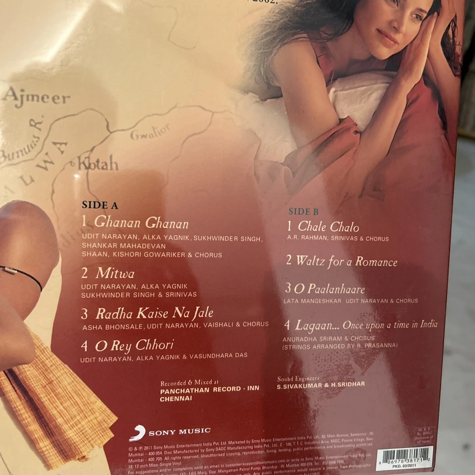 Lagaan Vinyl LP Record Music A R Rahman Bollywood Hindi Film Ost Indian Mint - Image 3 of 3