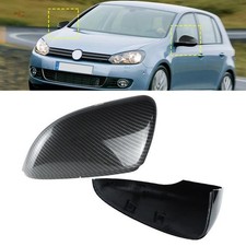 Paar Carbon Faser Stil Flügel Rückspiegel Abdeckkappen Für VW Touran 2010-2014