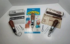 Lot of 3 VINTAGE Sewing Awl Tools C.A. MYERS Leathercraft Famous Lock Stitch