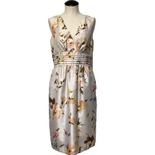 SCARLETT Sleeveless V-Neck Floral Pleated Waist Cocktail Dress Size 6