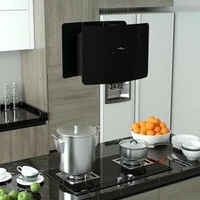 Cappa da Cucina ad Isola Sospesa LCD Sensore in Vetro Temperato vidaXL