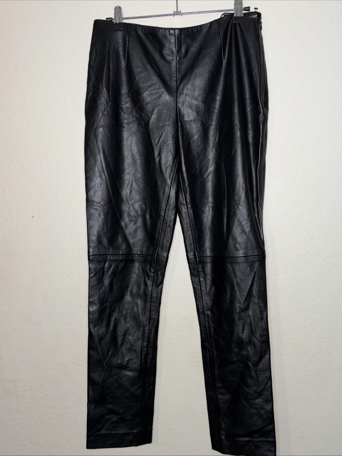 CALVIN KLEIN FAUX-LEATHER ANKLE PANTS Size 2