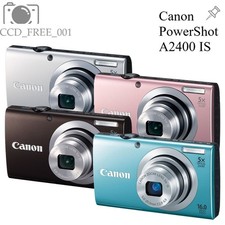 Canon PowerShot A2400 IS Digital Camera 16.0 MP 4X Zoom Pink/Blue/Black/Silver