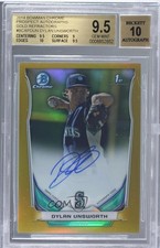 2014 Bowman Chrome Prospect Gold Refractor 5/50 Dylan Unsworth BGS 9.5 Auto fm0