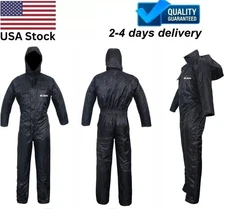 Waterproof Coverall Overall Boiler Suit Workwear Tunnel Biker Fishing Rain Suit