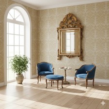 Specchio Antico Stile Barocchetto Legno Intagliato Italia XIX Secolo Originale
