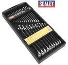 SEALEY SPANNER SET 25P METRIC 6MM - 32MM COMBINATION WRENCH RING OPEN S0564