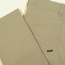 Prana Brion Pants Mens 32 Brown Hiking Outdoor Tech Chino Regular Fit New