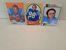 LOT OF 3 JOHN MACKEY 1960s 70s Cards #207 118 62 BALTIMORE COLTS Chargers HOF