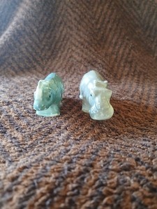 Vintage 1950s-1960s Hippo & Rhino Miniatures Set Japan