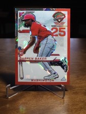 2025 Panini Prospects Edition - Darren Baker Red Ice Holo Ticket #182 White Sox