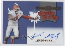 2015 Leaf Clear State Pride Auto Bronze Vic Beasley #SP-VB1 Auto 0f8