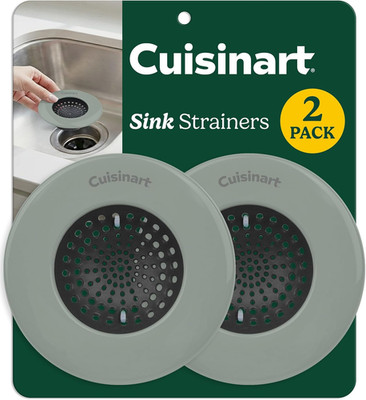 Cuisinart Sink Strainers- 2 Pack Kitchen Sink Drain Strainer & Food Catcher with