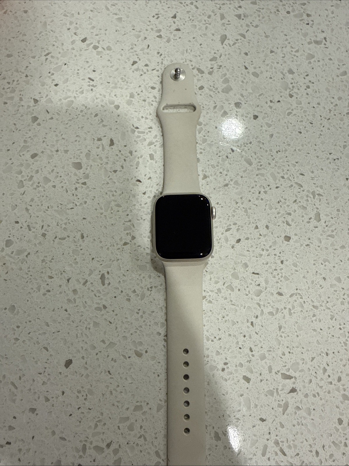 Apple Watch SE 2nd Gen 44mm White  GPS Aluminum Silicone Band
