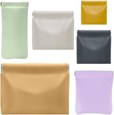 6 Pcs Small Makeup Bag for Purse, Snap Closure Organizer Pouch, Portable No Zipp