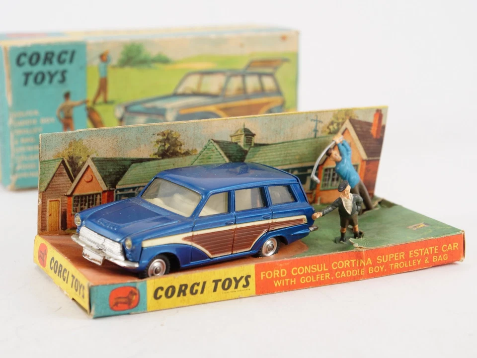 Corgi Toys No. 440 Ford Consul Cortina Super Estate Car 1/43 boite diorama 1/43 - Photo 2/4