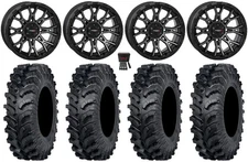 System 3 ST-6 14" Wheels Dark Tint 28" MT911 Tires Commander Maverick