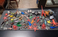 Lot of 74 Dinosaurs, Sea Creatures, Insects, Animals miniature Plastic Mixed Lot