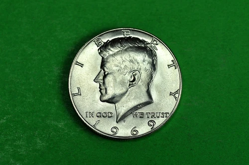 1969-D GEM  BU  Mint State (Kennedy) SILVER  Half  Dollar (40% Silver)