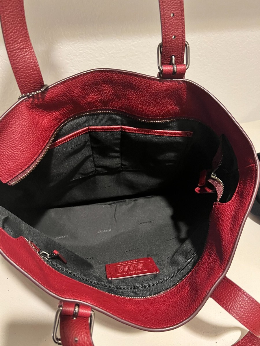 Coach Metropolitan Leather Shoulder Red Tote Bag 32248 unisex | eBay