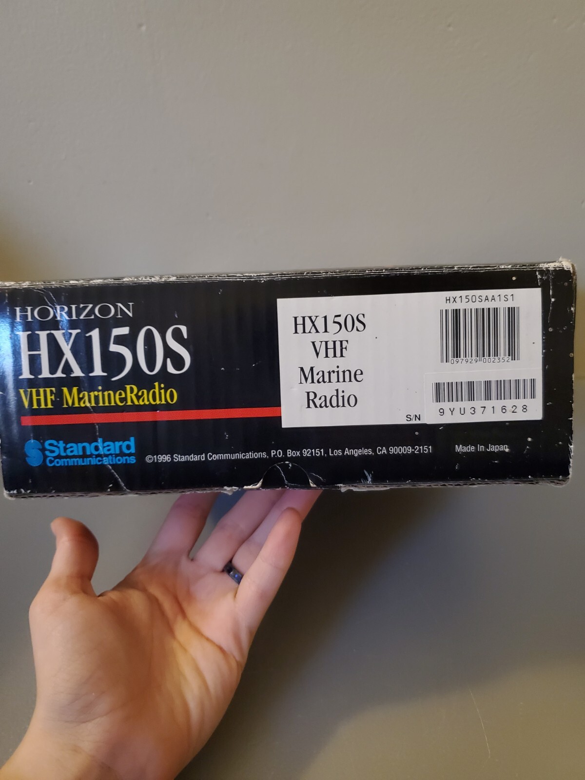 Standard HX150S Gray Handheld 1.8" LCD Wireless VHF Marine Radio W/OEM