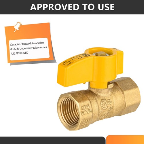 2-Pack Straight Gas Ball Valve3/8 Inch FIP x 3/8 Inch FIP Connection 1/4 Turn... - Picture 5 of 6