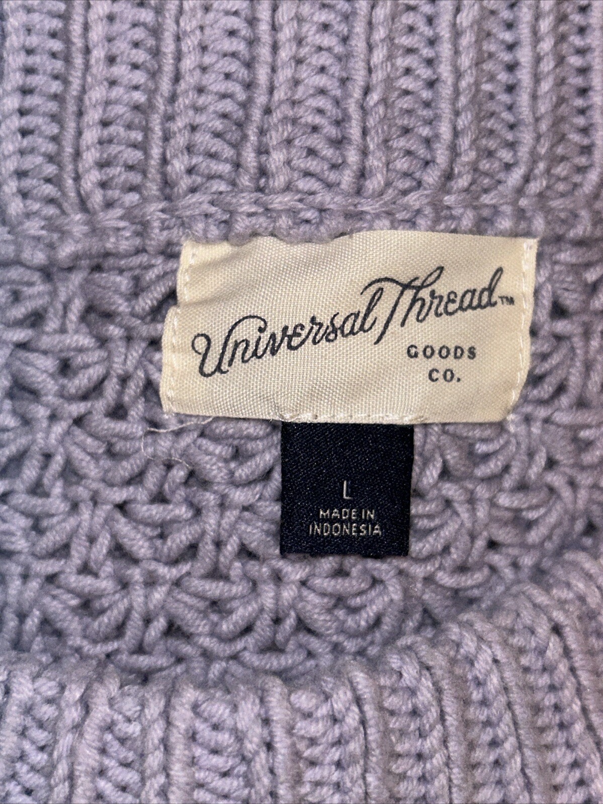 Universal Thread Large Solid Gray Knit Long Sleev… - image 2