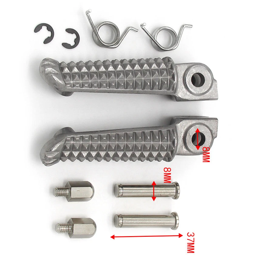 Para Yamaha reposapiés delantero plateado estriberas/brazo de peldaño principal YZF R6 YZF600 YZF R6S Foto 2 de 4