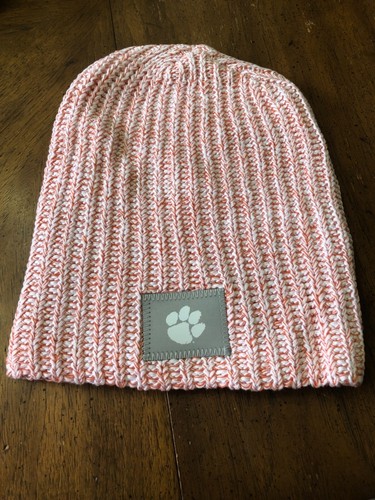Orange Speckled Clemson Beanie by Love 