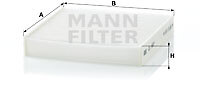 Mann-Filter CU 1827 Filter, Innenraumluft FÜR Daihatsu Fiat Hino Maruti Suzuki S