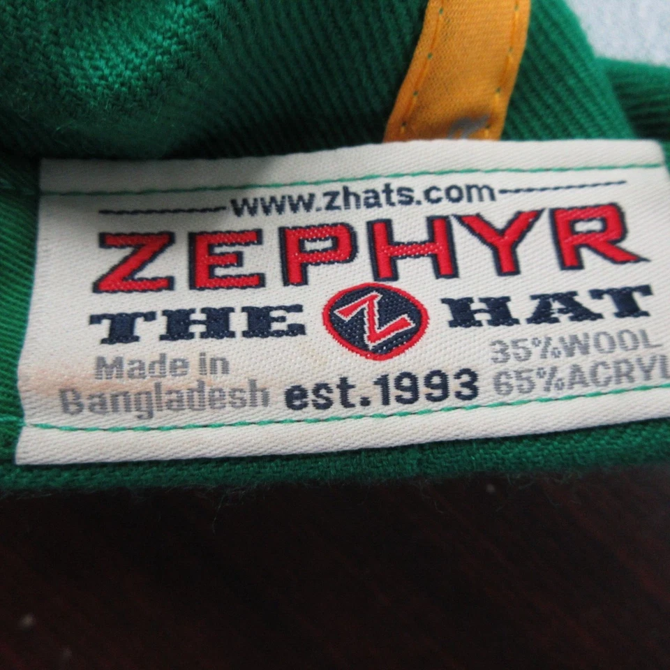 Gorra Notre Dame Lucha Irlandesa Snapback Sombrero Verde Céfiro Logo Grande Bill University Foto 2 de 4