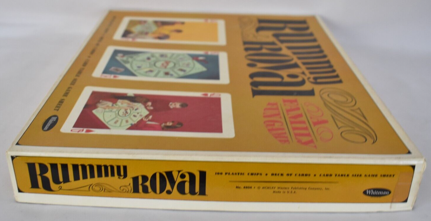 Royal Rummy Mat Vintage 1965 RUMMY ROYAL Whitman Board Card Game Playing Mat Cards NO ...